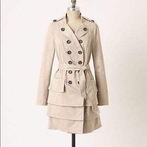 Anthropologie Two Paths trench coat by Idra